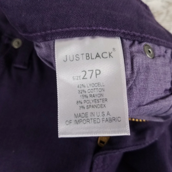 Purple ankle stretch petite jeans w/ ankle zippers - Picture 9 of 9